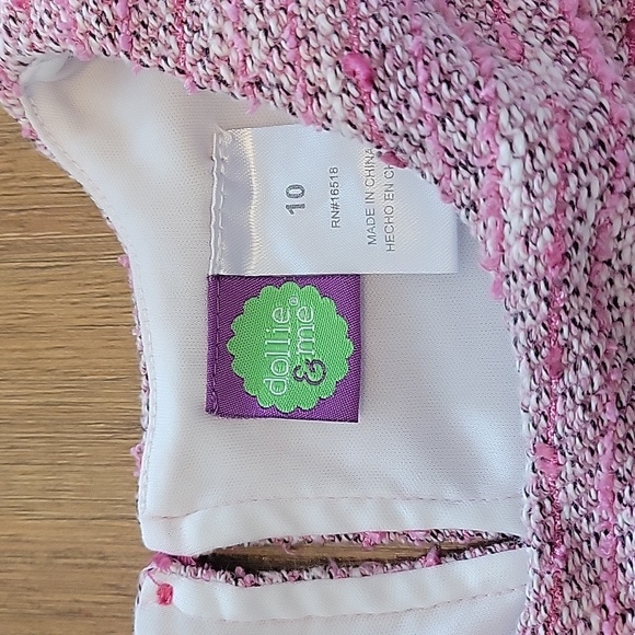 Dollie and Me dress (pink knit, size 10) - Picture 3 of 7